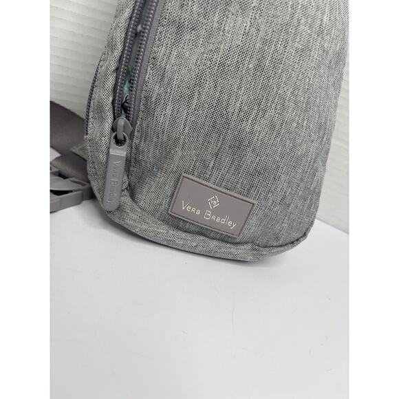 Vera Bradley Sling Gray Over Shoulder Bag Adjustable Strap -Front Pocket - Picture 5 of 8